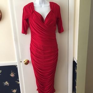Red Marilyn Monroe design wiggle dress